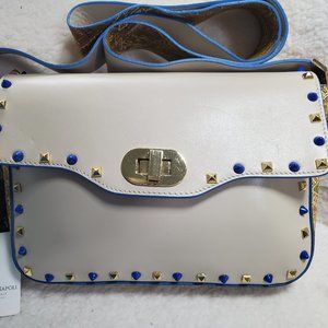 Unique Vittoria Napoli Leather Shoulder Handbag - NWT